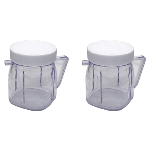 For  Blender Replacement Parts, 4937  Osterizer Blender Jar Accessory, Cup  Plastic Jars with Lids (2 Pack)