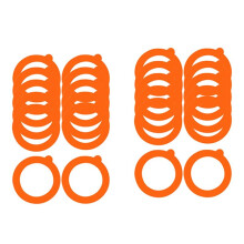 Guarnizione di Ricambio Nel Silicone da 24 Pezzi, Anelli di Tenuta Nel Gomma Ermetici per Coperchi di Barattoli di Vetro, Silicone per Conserve Un