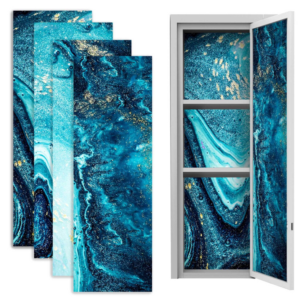 Magnetic Locker Wallpaper Sea Design 12X36 Inch 4-Pack 959110368930