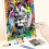 Ferdigtegnet lerretsgraffitikunstsett med tiger og ape, 8x10 3