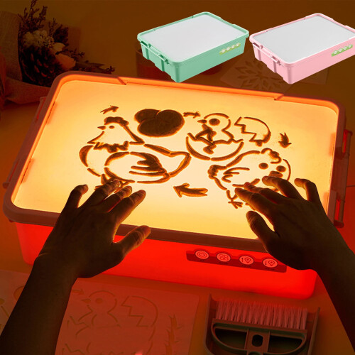 Kids' light table for sand painting, ages 8–13