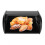 Stainless Steel Bread Bin Roll Top Large Capacity Black 6