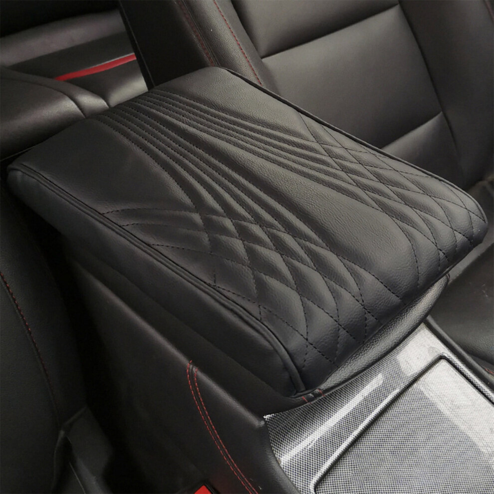 Leather Car Armrest Box Cover With Memory Foam For Suv Truck 946140988030