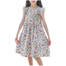 Sommerkleid für Mädchen mit Print und fliegenden Ärmeln