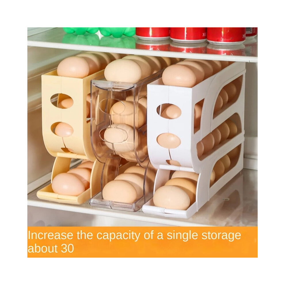 Egg rack for refrigerator with automatic rolling function
