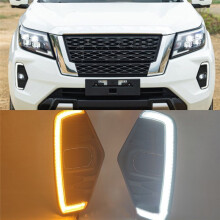 Auto-Tagfahrlicht für Navara NP300 Frontier 2020-2022, LED-Tagfahrlicht, Nebelscheinwerfer, Weiß, Gelb, Blinker