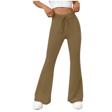 Dambyxor med smal passform och färgblock, avslappnade yogabyxor, S-2XL