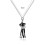 Couple Necklace Hugging Figure 2-Piece Durable Gift Set 6