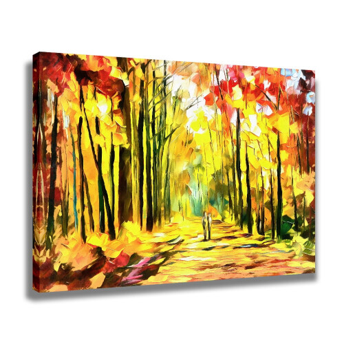 Őszi erdő pár vászon poszter20x30cm 1