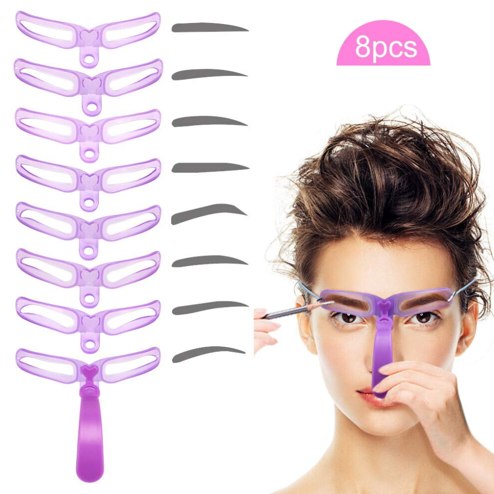 Eyebrow Stencils Reusable Template 8 Styles
