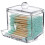 Cotton Swab Holder Clear Modern with Lid 1 Pack 1