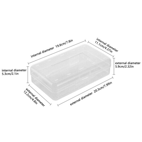 Plastic pencil case with snap-tight lid white 2