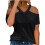 Lässiges Kurzarm-Top mit Cut-Out-Schultern für Damen 1