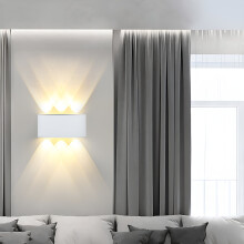 Applique murale LED moderne 3000K/6000K, éclairage vers le haut et vers le bas, IP65