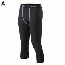 Pantalon de compression 3/4 pour homme, legging de sport basketball, taille