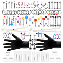 Piercing Kit Stainless Steel 120 Pieces