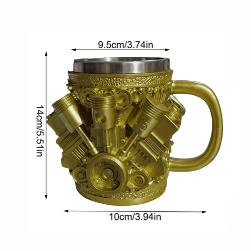 Stainless Steel V8 Engine Mug 12 oz 2