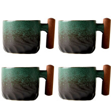 Ensemble de 4 tasses à expresso ACDANC, dégradé vert.