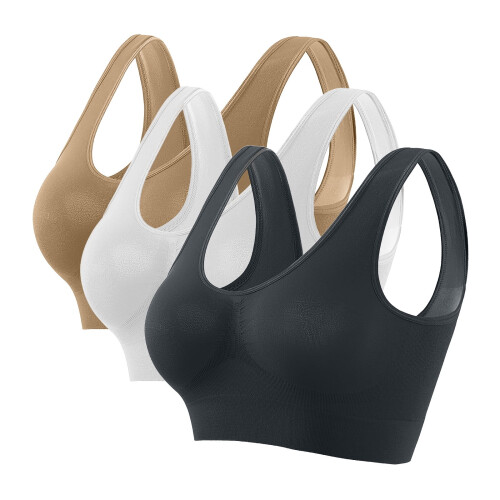Dame Trådløs Bralette Fulddækkende Seamless 3Pak
