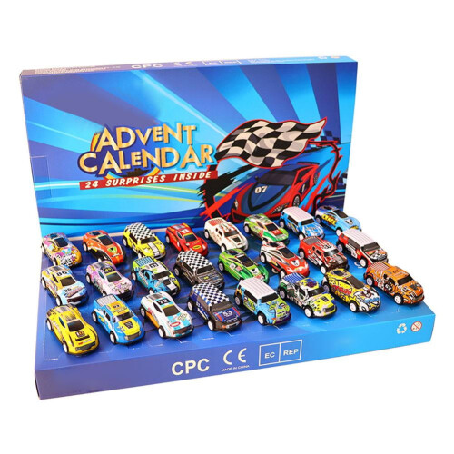 Ημερολόγιο Χριστουγέννων Mini Racers με αυτοκίνητα pull-back
