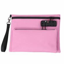 Travel Money Bag with 3-Digit Combination Lock and Zipper