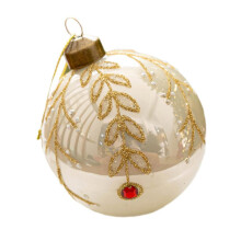 Ornements de Noël en verre soufflé à la main (lot de 6)