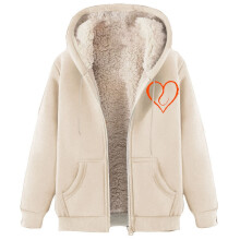 Manteau d'hiver pour femme doublé en sherpa, fermeture éclair et poches