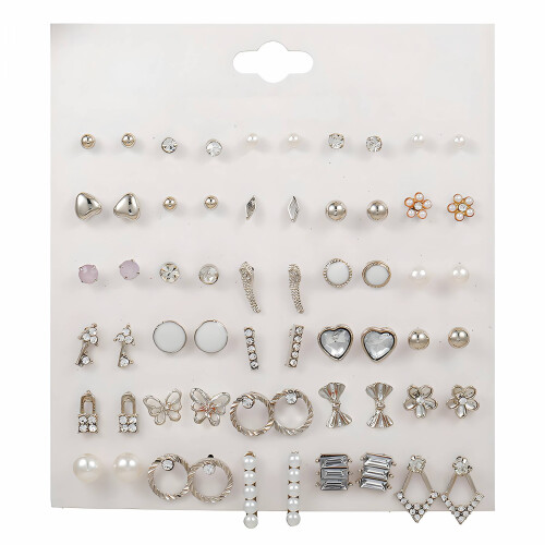 Set di 30 paia di orecchini con strass DESIGNICE
