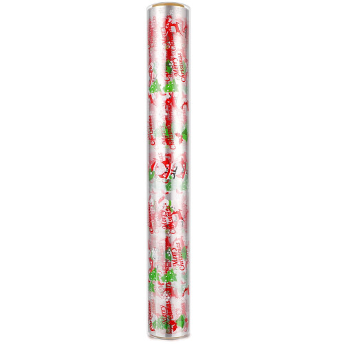 Christmas wrapping paper roll transparent cellophane 1 roll 2