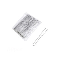 Bobby Pins U-muotoiset liukumattomat hiuspinniä hopeanväriset 50 kpl