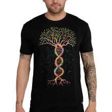 Herre T-shirt med grafisk motiv, sort, S-4XL