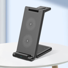 Station de charge sans fil 3-en-1 15 W pour iPhone, Android et iPad
