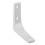 Stevige L-vormige muurbeugel, wit, 7,6 cm 1