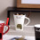 Fondue Pot Set Chocolate Cheese Ceramic 4 Mugs with Forks 7
