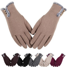 Dames winterhandschoenen met touchscreenfunctie, gevoerd met fleece, warm