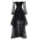 schwarzes Steampunk-Spitzenbustier-Korsett für Damen 1