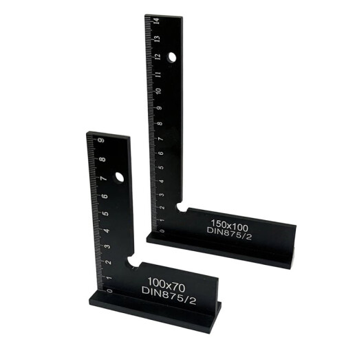 Woodworking 90 Degree Right Angle Square Ruler with Stand - Measuring Tool 100x70+150x100