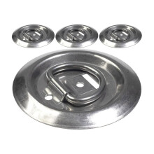 Ancoragens de D-Ring Recessadas em Pacote com 4 para Trailers, Camping, Decks, Usos Externos e Ambientes Marinhos
