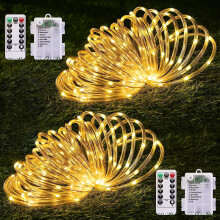 Batteridrivna slingljus varmvita 200LED 66 fot 2-pack