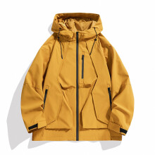 Wasserdichte Herren-Windjacke mit Kapuze und Taschen