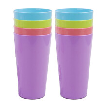 Gobelets en plastique RAGUPEL, colorés, à bords lisses, lot de 2