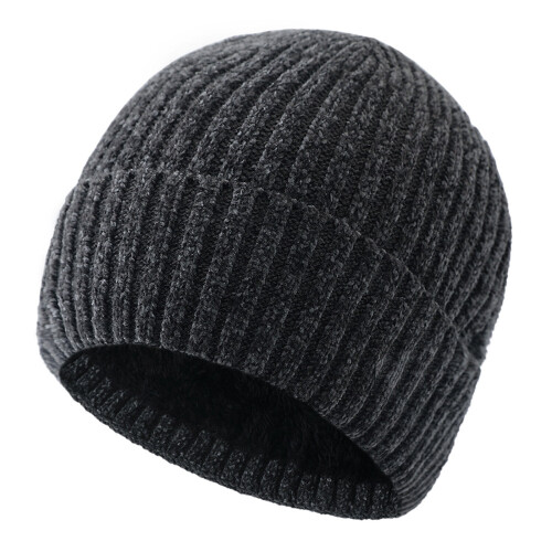 Bonnet unisexe en maille doublée sherpa
