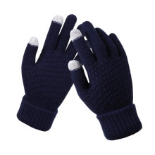 Gants d'hiver écologiques pour femmes, bleu marine, pour temps froid