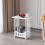 White PVC Nightstand with Open Shelf 1pc 6
