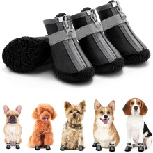 Chaussures pour petits chiens imperméables et réfléchissantes (lot de 4)