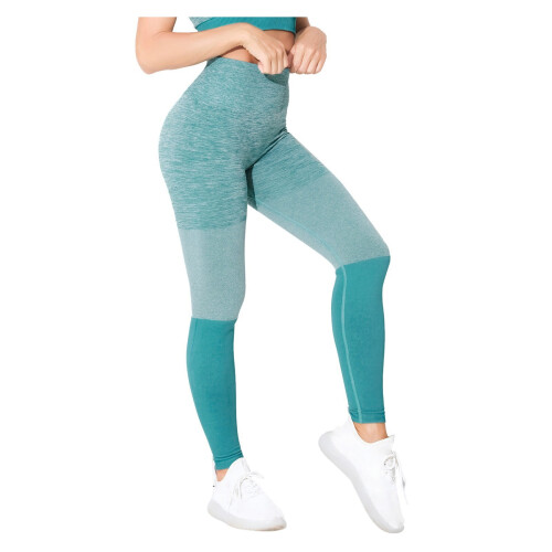 Damen-Leggings mit hohem Bund, einfarbig, knöchellang