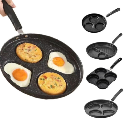 Äggpanna i granit, nonstick-beläggning, hjärtformad, 4 koppar 2