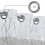Gray semi-sheer curtains with silver tree branch design, 52 5