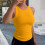 Women's Tank Top Yellow L 2
