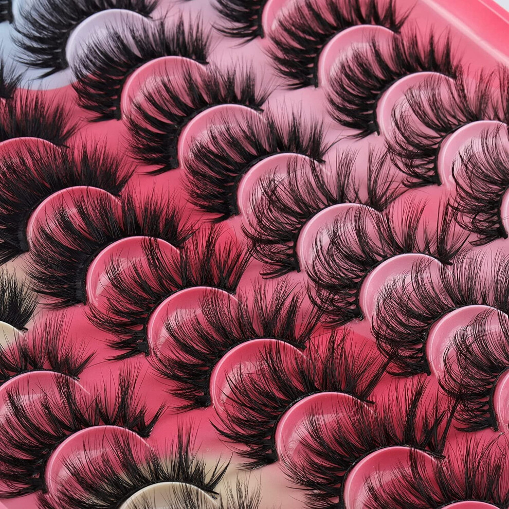 False Eyelashes Natural Volume Faux Mink 20 Pairs